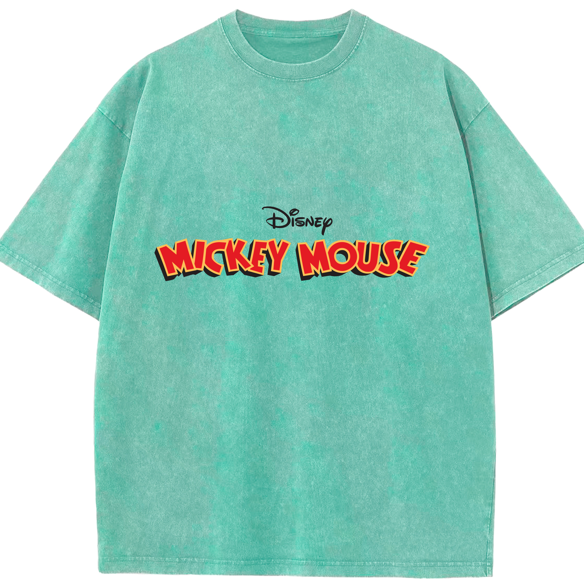 （画像用） ミッキーマウス Mickey Mouse 綿100% ヴィンテージ風 半袖Tシャツ（フロントプリント）